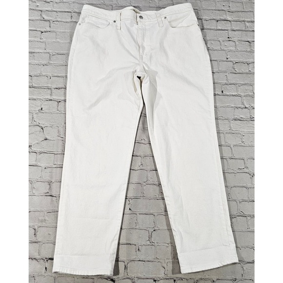 Madewell Denim - Madewell The Girljean High Rise Ivory White Jeans WOMENS PLUS SIZE 33